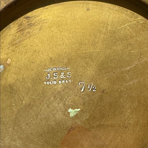 Vintage Brass Floral Embossed Metal Planter - Picture 3 of 3